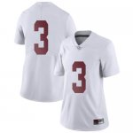 Women's Alabama Crimson Tide #3 Xavier Williams White Limited NCAA College Football Jersey 2403MNLY5